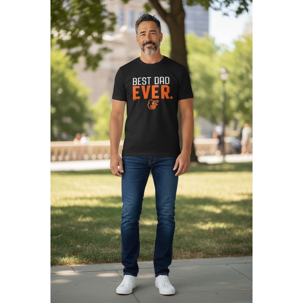 083 Fanatics Baltimore Orioles Best Dad Ever T-Shirt Mens Large Black MLB